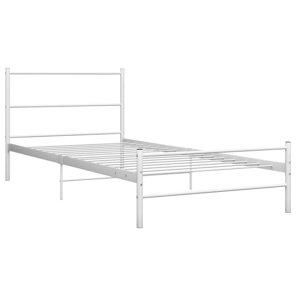 sengestel 100 x 200 cm metal hvid