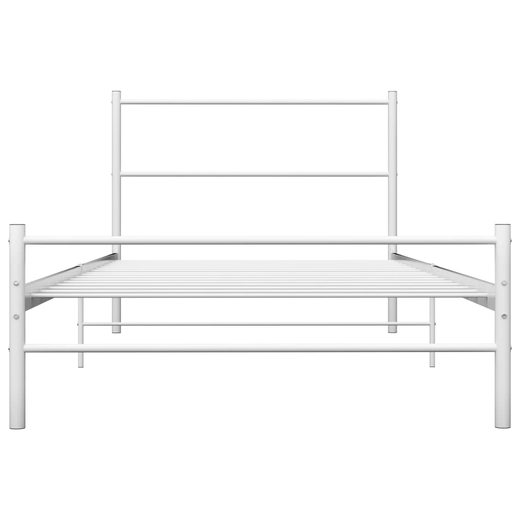 sengestel 100 x 200 cm metal hvid