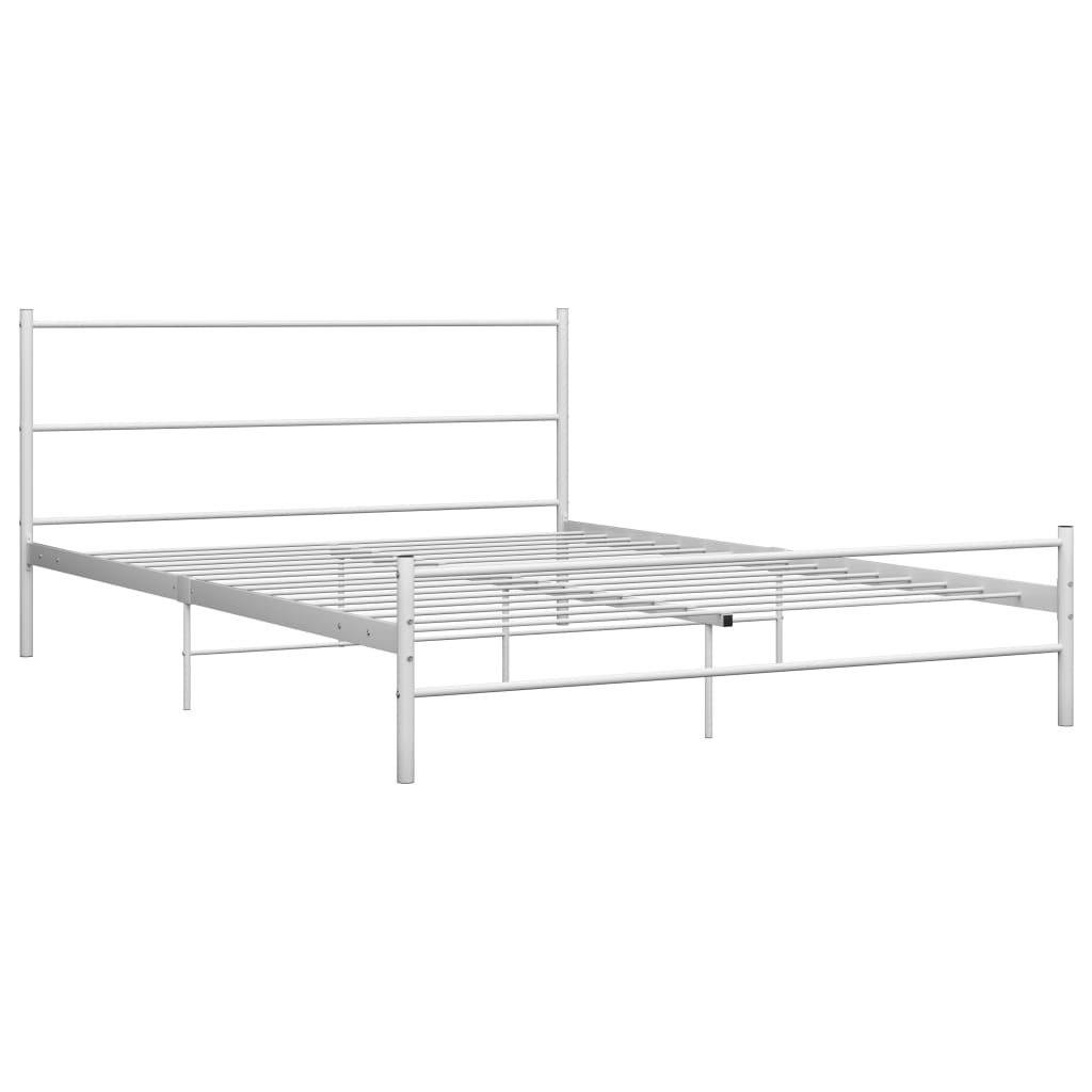 sengestel 120 x 200 cm metal hvid
