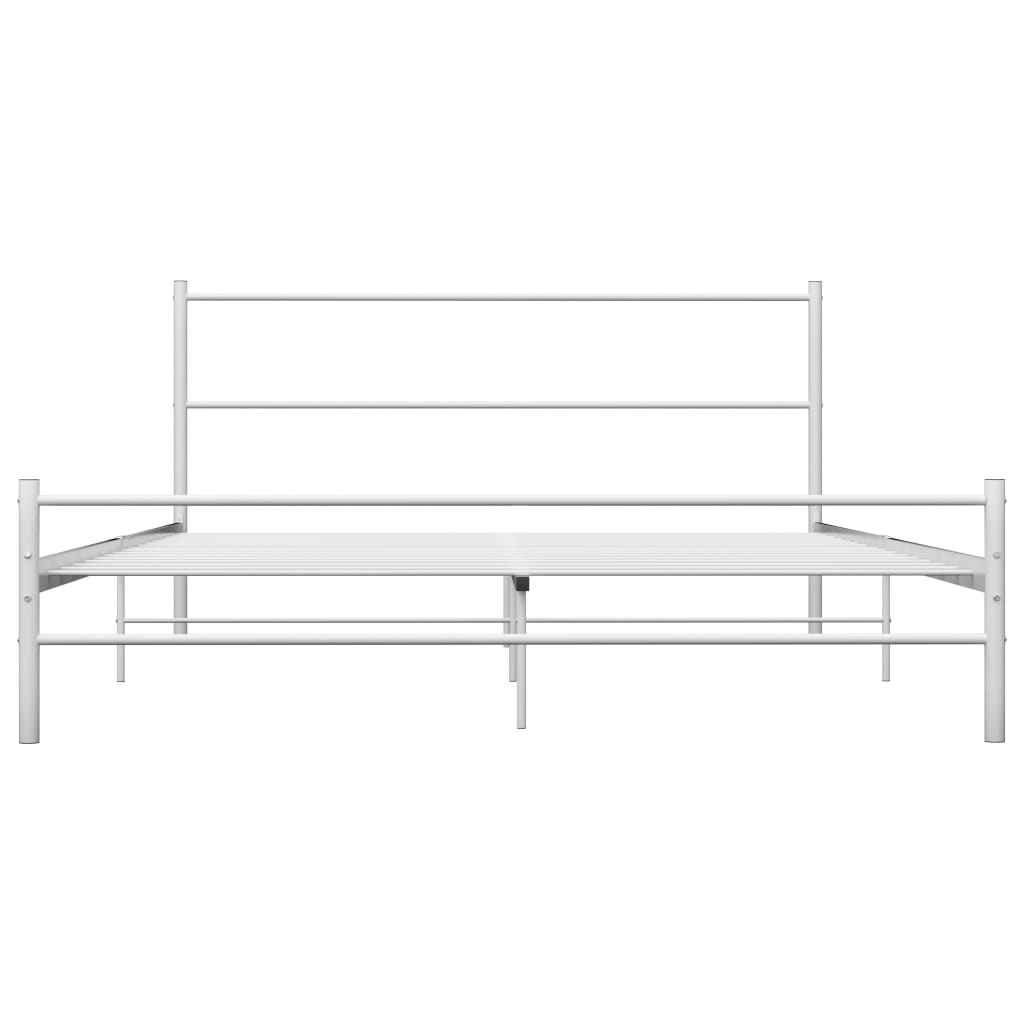 sengestel 140 x 200 cm metal hvid