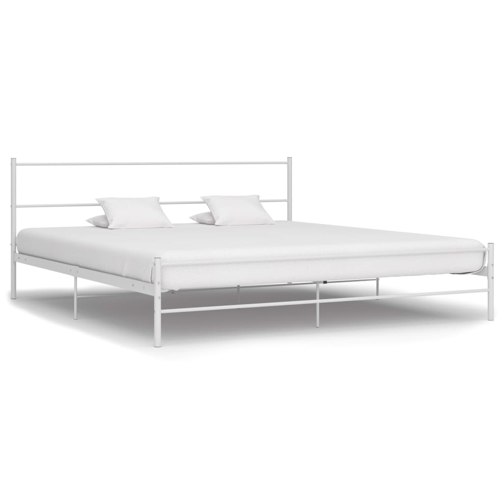 sengestel 180 x 200 cm metal hvid