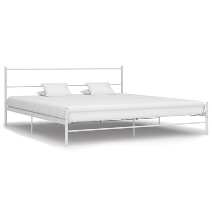 sengestel 200 x 200 cm metal hvid