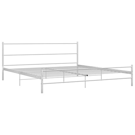 sengestel 200 x 200 cm metal hvid