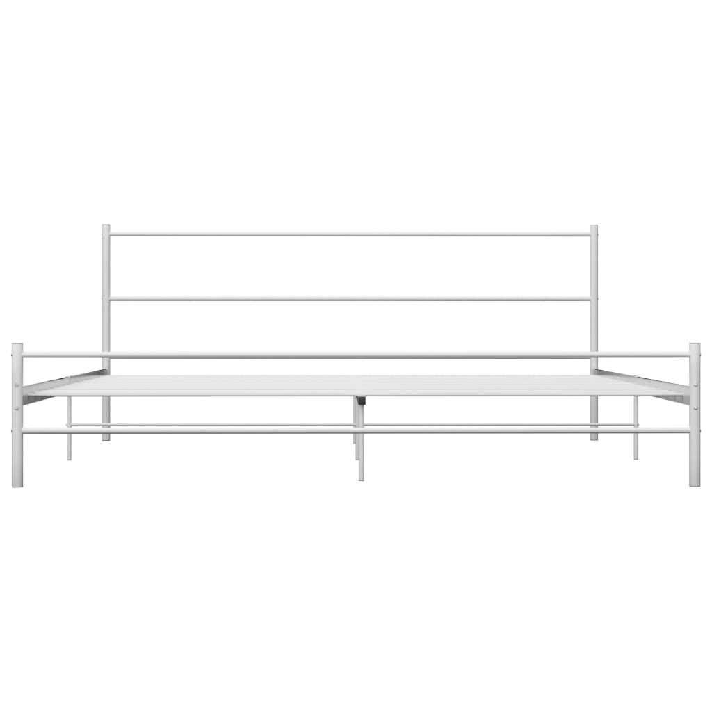 sengestel 200 x 200 cm metal hvid