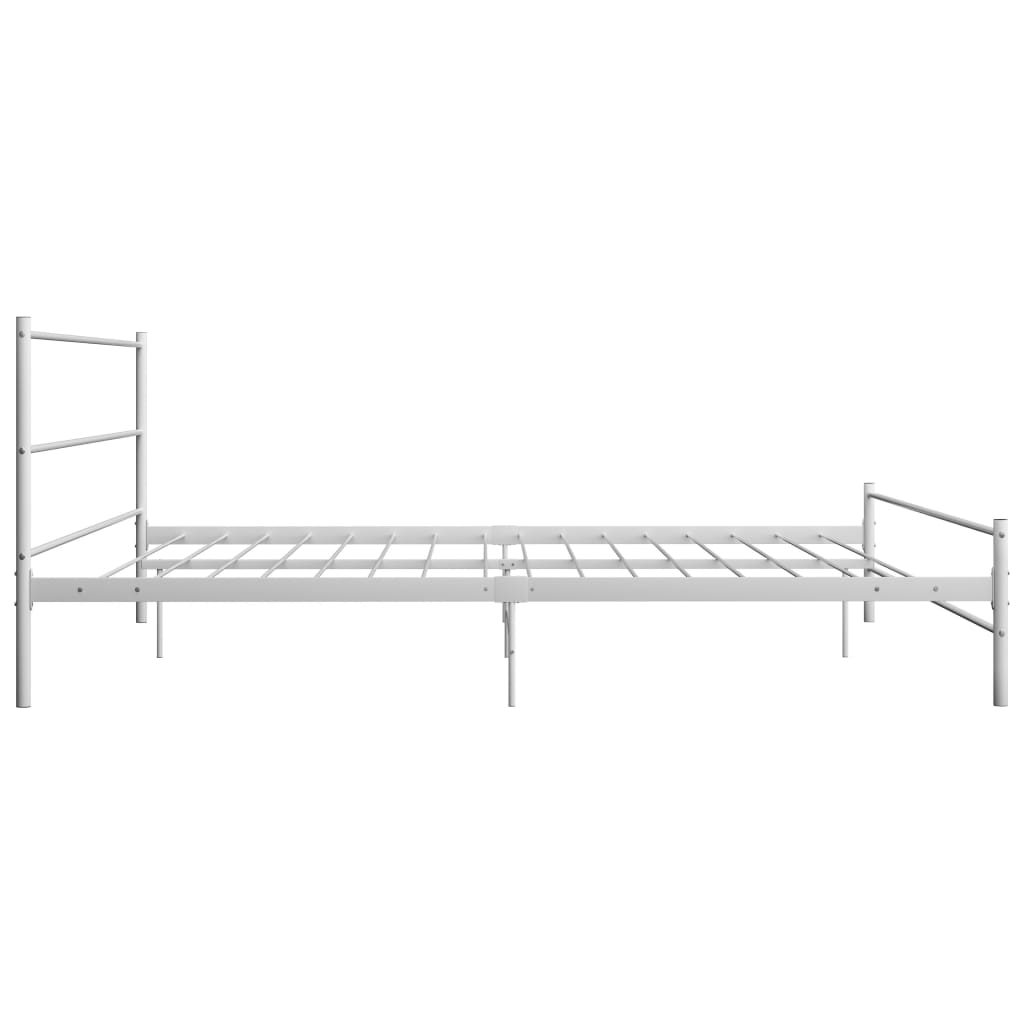sengestel 200 x 200 cm metal hvid