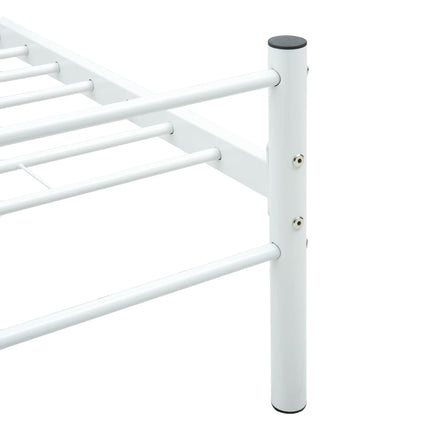 sengestel 200 x 200 cm metal hvid