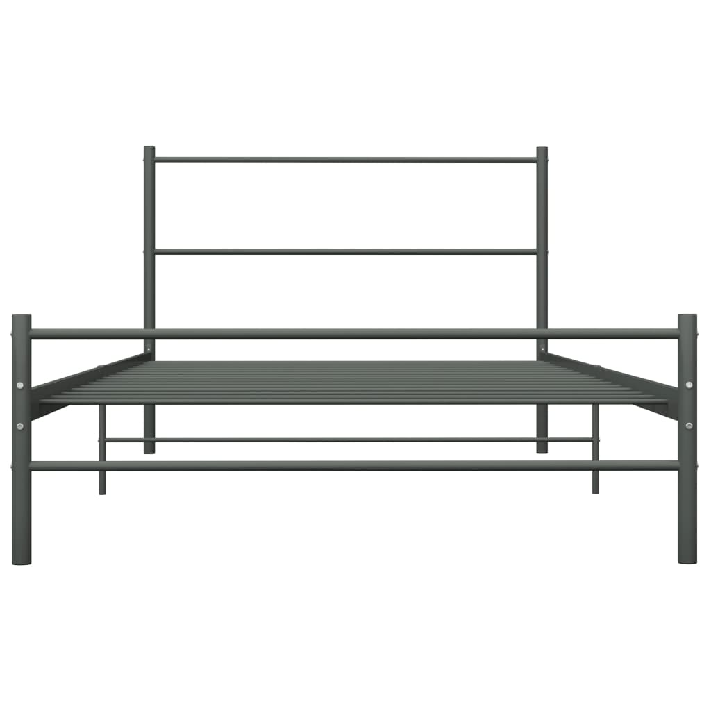 sengestel 90 x 200 cm metal grå