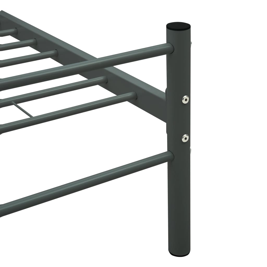sengestel 90 x 200 cm metal grå