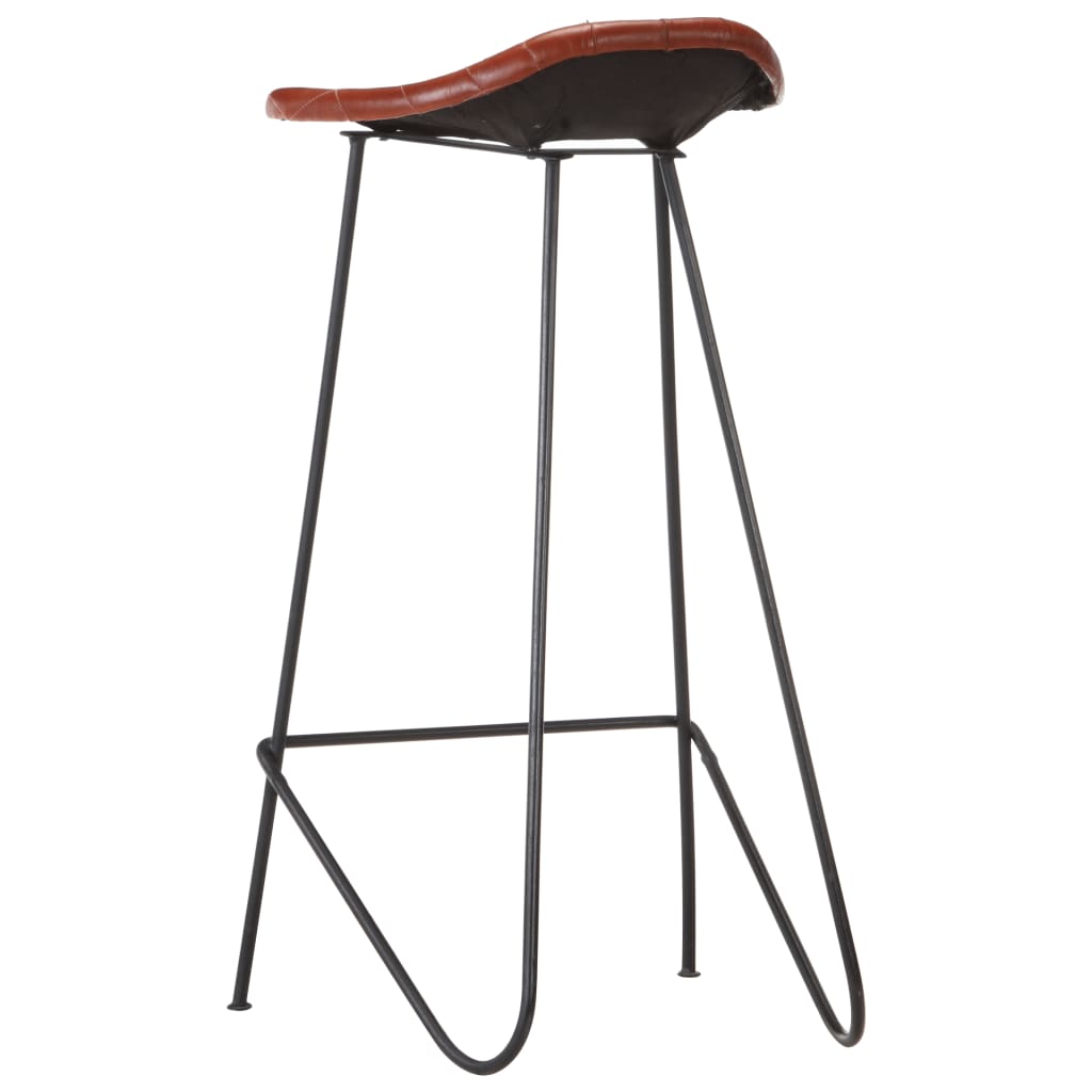 barsæt 7 dele massivt akacietræ og ægte læder