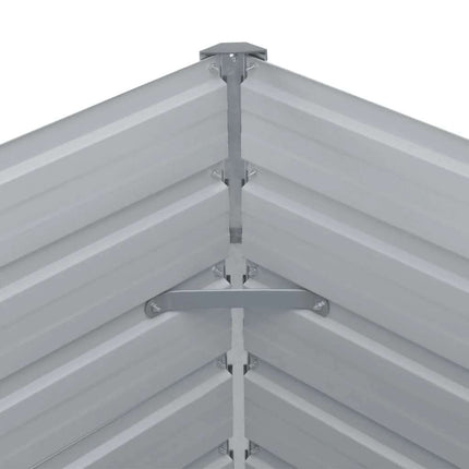 hævet plantekasse 160 x 80 x 77 galvaniseret stål grøn