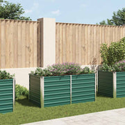 hævet plantekasse 160 x 80 x 77 galvaniseret stål grøn