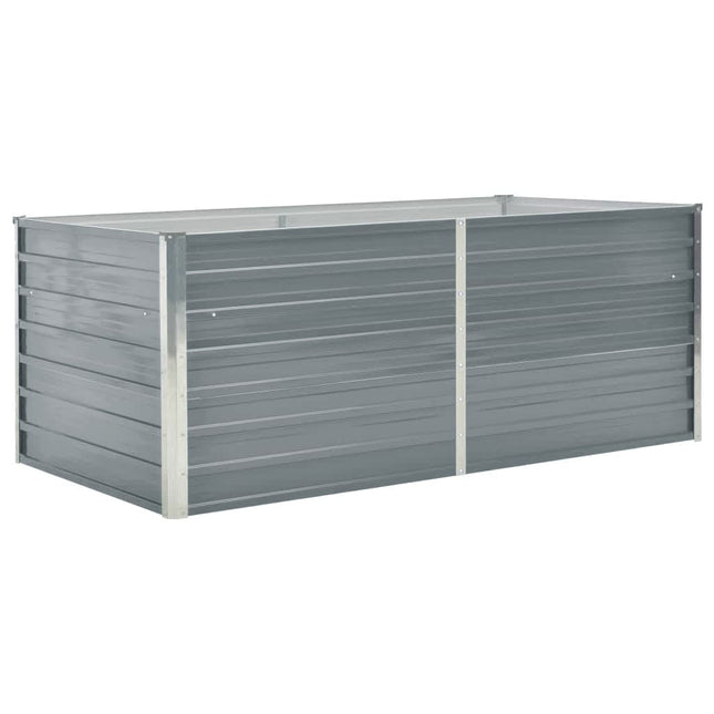 hævet havekasse 160 x 80 x 45 cm galvaniseret stål grå