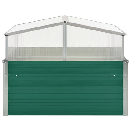 drivhus 100 x 100 x 77 cm galvaniseret stål grøn