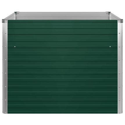 hævet havekasse 100 x 100 x 77 galvaniseret stål grøn