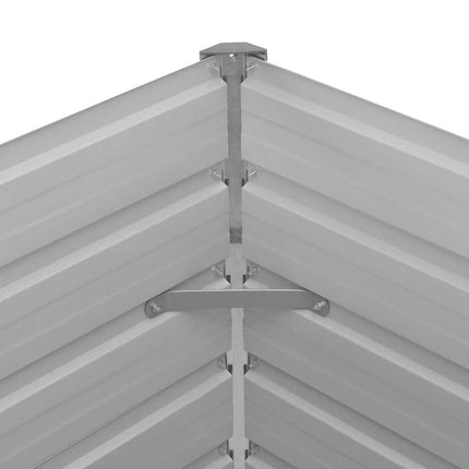 hævet havekasse 100 x 100 x 77 galvaniseret stål grøn