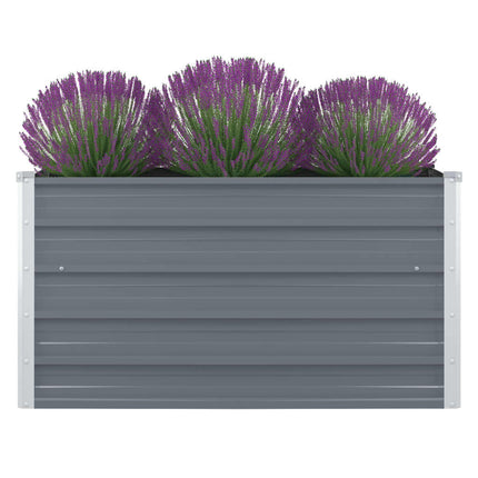 forhøjet blomsterbed 100 x 100 x 45 cm galvaniseret stål grå