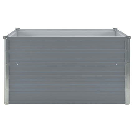 forhøjet blomsterbed 100 x 100 x 45 cm galvaniseret stål grå