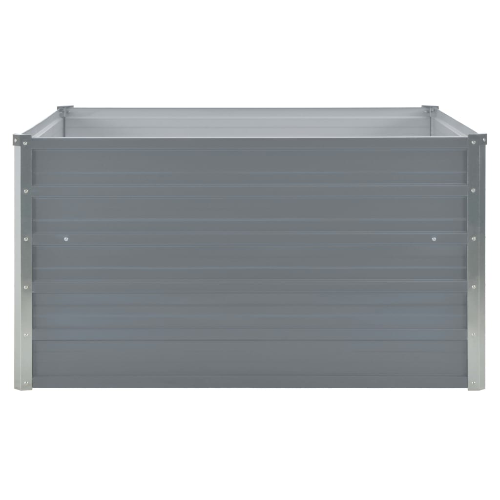 forhøjet blomsterbed 100 x 100 x 45 cm galvaniseret stål grå