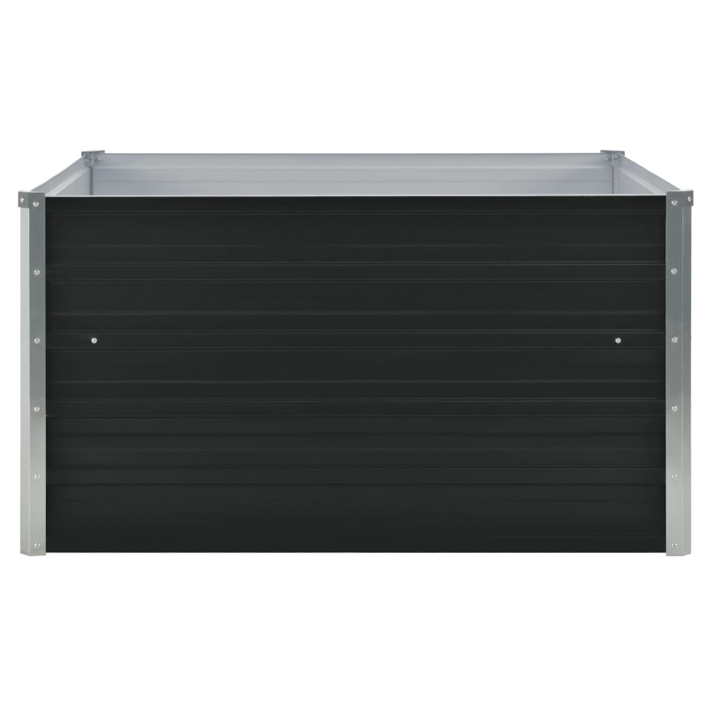 forhøjet blomsterbed 100 x 100 x 45 cm galvaniseret stål grå