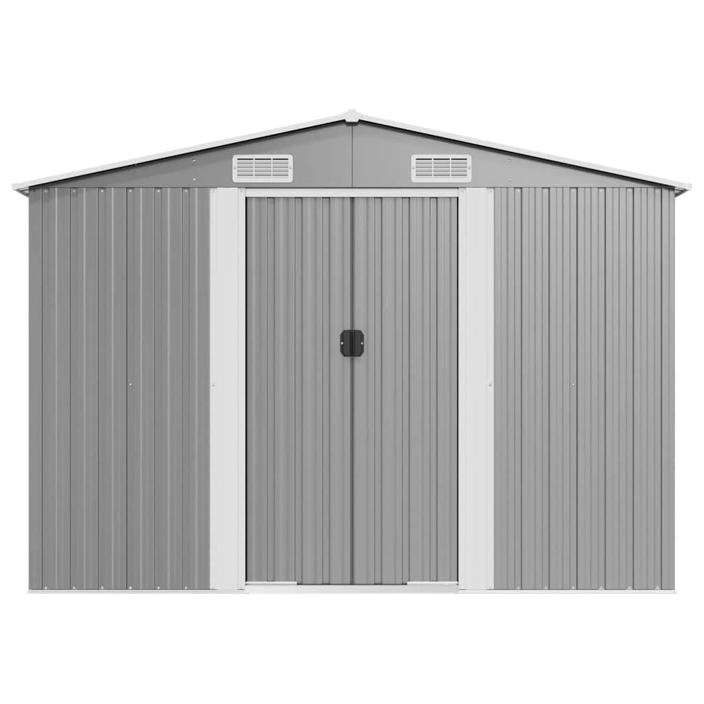 haveskur 257x779x181 cm galvaniseret stål grå