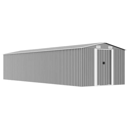 haveskur 257x990x181 cm galvaniseret stål grå