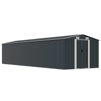 haveskur 257x997x178 cm galvaniseret stål antracitgrå