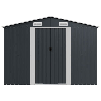 haveskur 257x997x178 cm galvaniseret stål antracitgrå