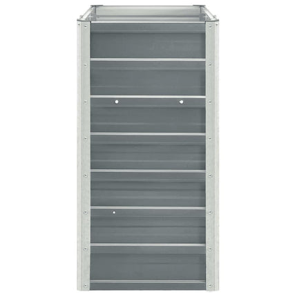 høj plantekasse 240x40x77 cm galvaniseret stål grå