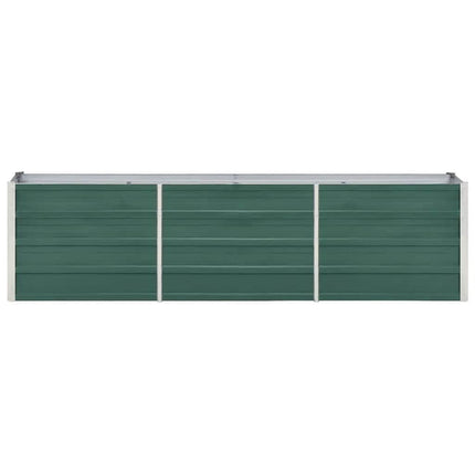 forhøjet plantekasse 240x40x45 cm galvaniseret stål grøn