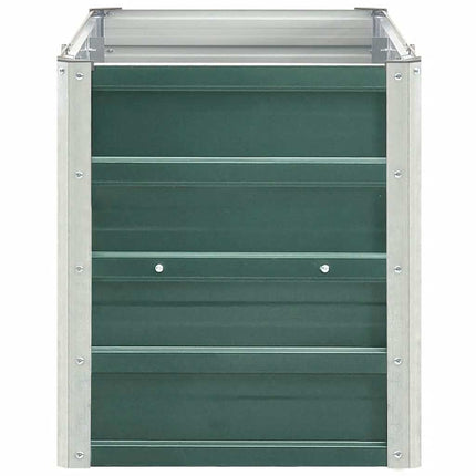 forhøjet plantekasse 240x40x45 cm galvaniseret stål grøn