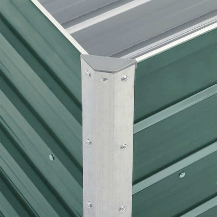 forhøjet plantekasse 240x40x45 cm galvaniseret stål grøn