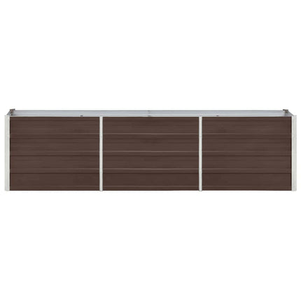 forhøjet plantekasse 240x40x45 cm galvaniseret stål brun