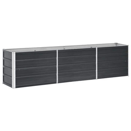 hævet plantekasse 240x40x45 cm galvaniseret stål antracitgrå
