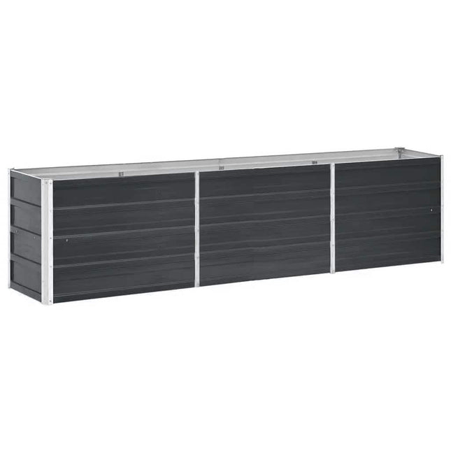 hævet plantekasse 240x40x45 cm galvaniseret stål antracitgrå
