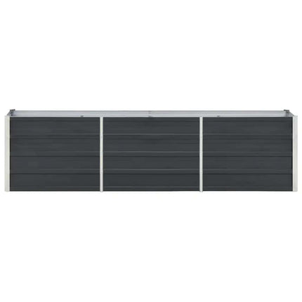 hævet plantekasse 240x40x45 cm galvaniseret stål antracitgrå