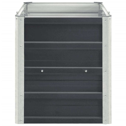 hævet plantekasse 240x40x45 cm galvaniseret stål antracitgrå
