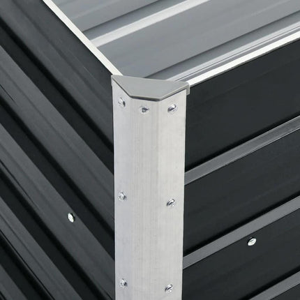 hævet plantekasse 240x40x45 cm galvaniseret stål antracitgrå