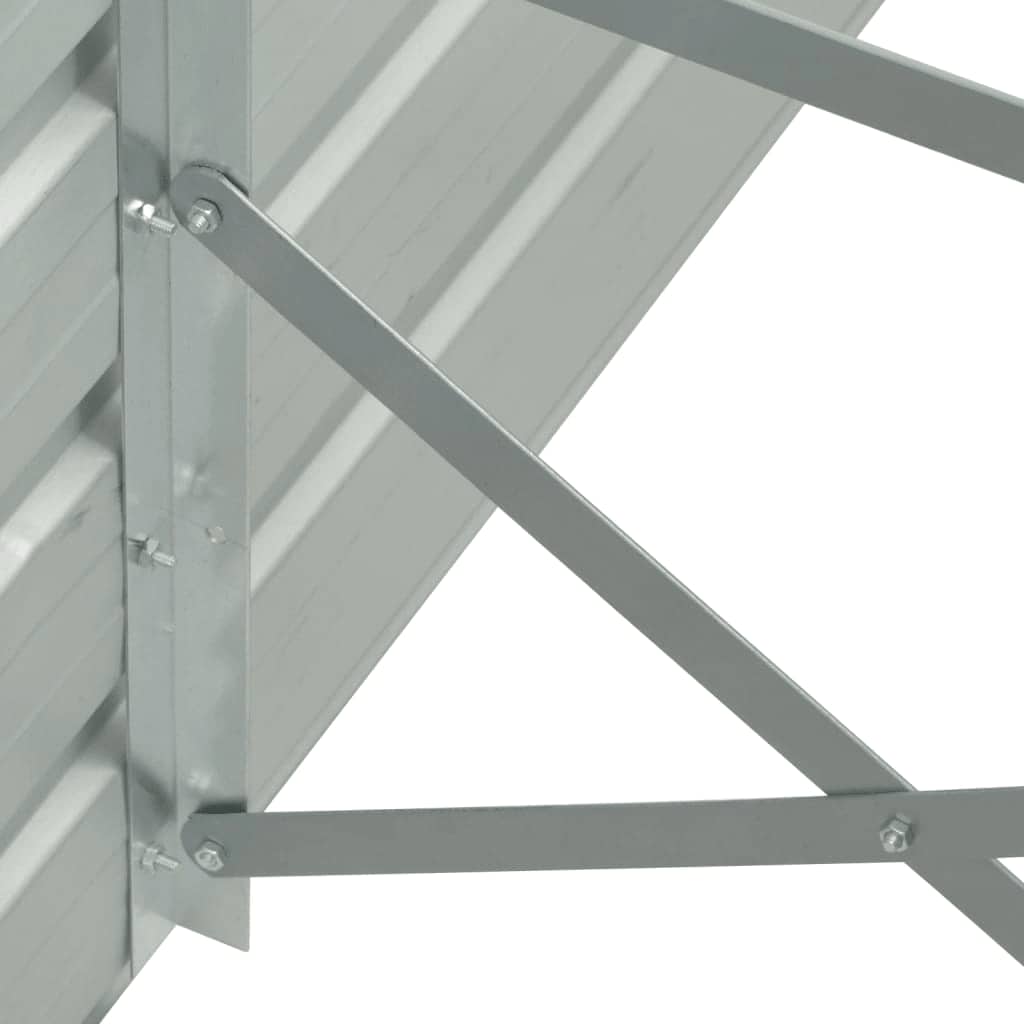 hævet havebed 320 x 40 x 77 cm galvaniseret stål grå