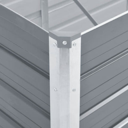 forhøjet plantekasse 320x40x45 cm galvaniseret stål grå