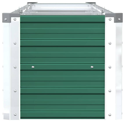 forhøjet plantekasse 320x40x45 cm galvaniseret stål grøn