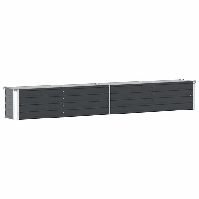 forhøjet plantekasse 320x40x45 cm galvaniseret stål antracitgrå