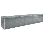 forhøjet plantekasse 400x80x45 cm galvaniseret stål grå