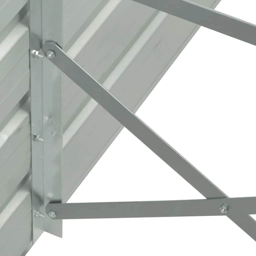 forhøjet plantekasse 400x80x45 cm galvaniseret stål grå