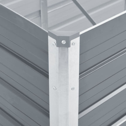 forhøjet plantekasse 400x80x45 cm galvaniseret stål grå