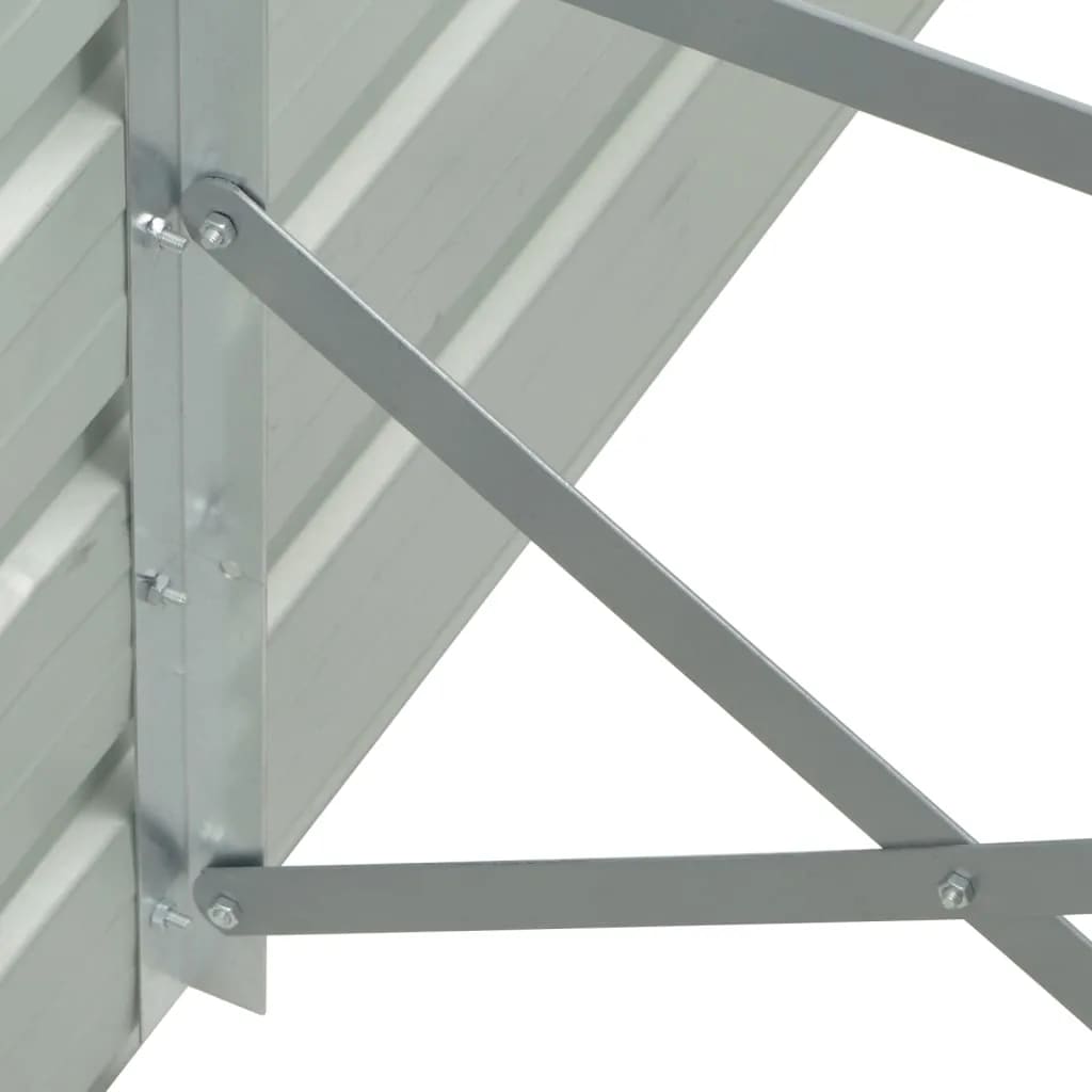forhøjet plantekasse 400x80x45 cm galvaniseret stål grøn
