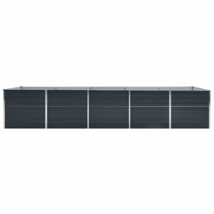 forhøjet plantekasse 400x80x45 cm galvaniseret stål antracitgrå
