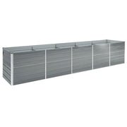 forhøjet plantekasse 400x80x77 cm galvaniseret stål grå
