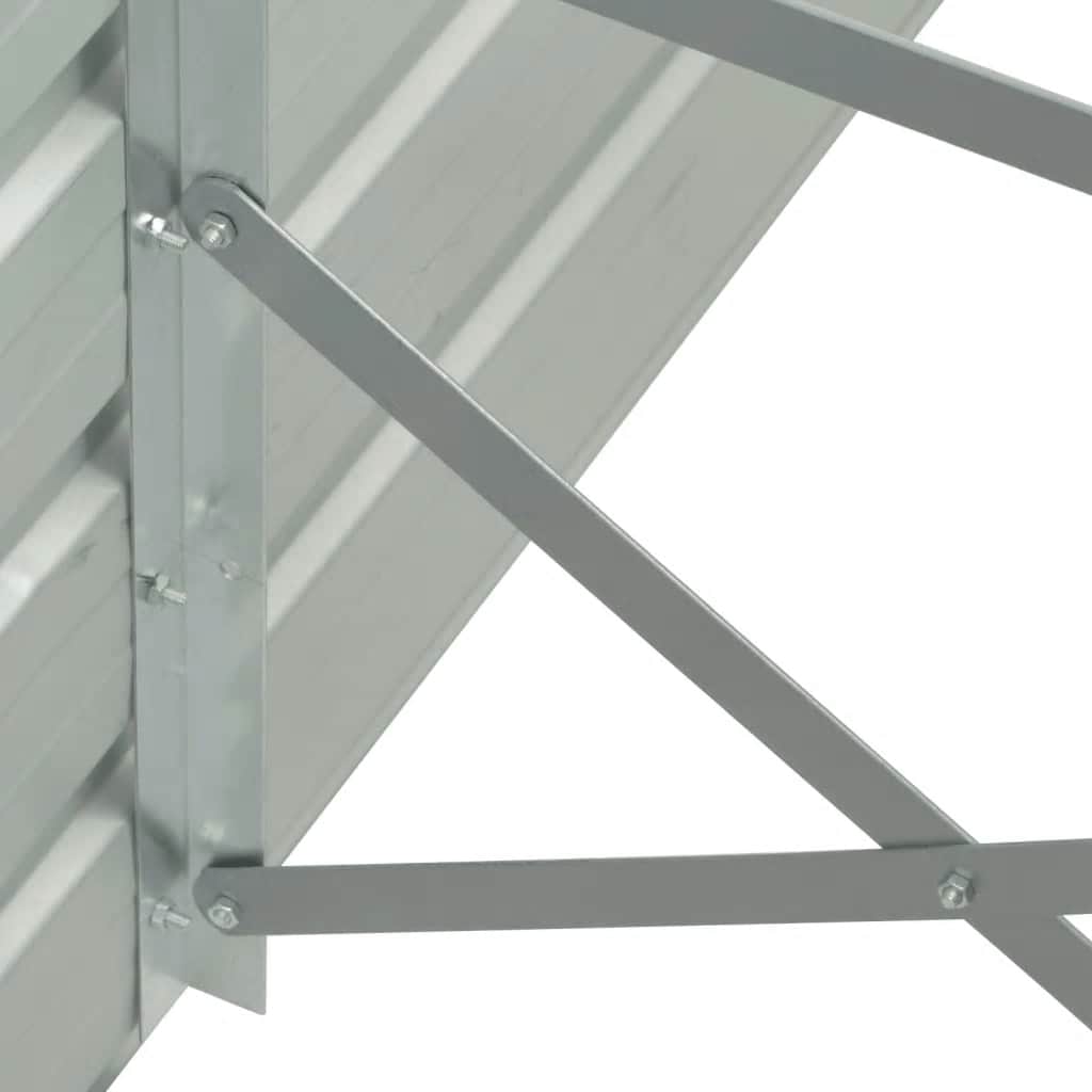 forhøjet plantekasse 400x80x77 cm galvaniseret stål grå