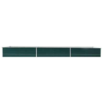 forhøjet plantekasse 480x80x45 cm galvaniseret stål grøn
