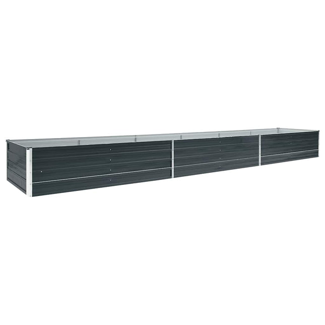 forhøjet plantekasse 480x80x45 cm galvaniseret stål antracitgrå